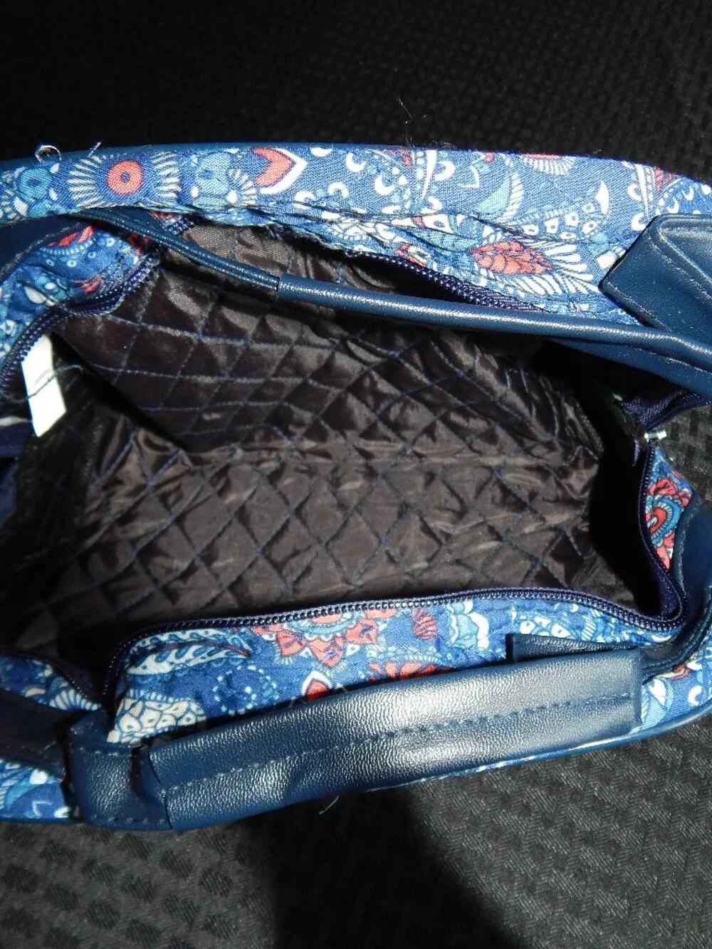LOT Set 3 Jaxson Cade Paisley Blue Makeup Cosmetic Travel Quilted Case Bag Tote